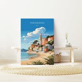 Portmeirion Travel Poster Wall Art, Portmeirion Travel Print, Wales, Welsh Art, Portmeirion Canvas Gift, Wall Art Print NQ Media Designs