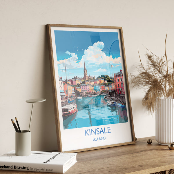Kinsale Wall Art Poster, Travel Print of Kinsale, Ireland, Kinsale Art Gift, Travel Wall Decor Gift