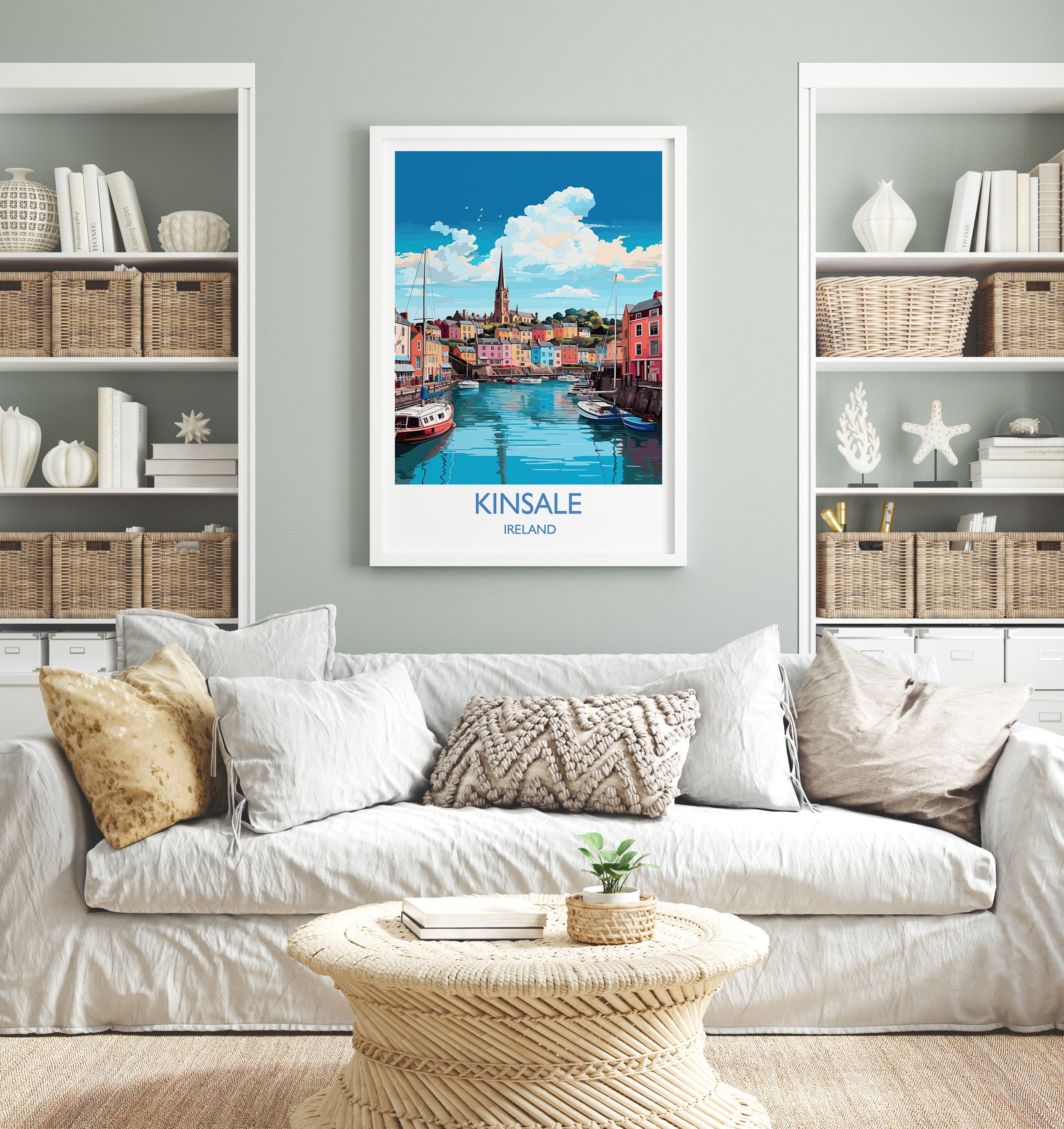 Kinsale Wall Art Poster, Travel Print of Kinsale, Ireland, Kinsale Art Gift, Travel Wall Decor Gift NQ Media Designs