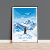 Val d'isere Wall Art Travel Poster, Travel Print of Val d'isere, Ski Poster, Val d'isere Art Gift, French Ski Art lover Travel Gift NQ Media Designs