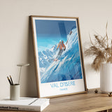 Val d'isere Travel Print Wall Art, Travel Poster of Val d'isere, Ski Poster, Val d'isere Art Gift, French Ski Art lover Travel Gift NQ Media Designs