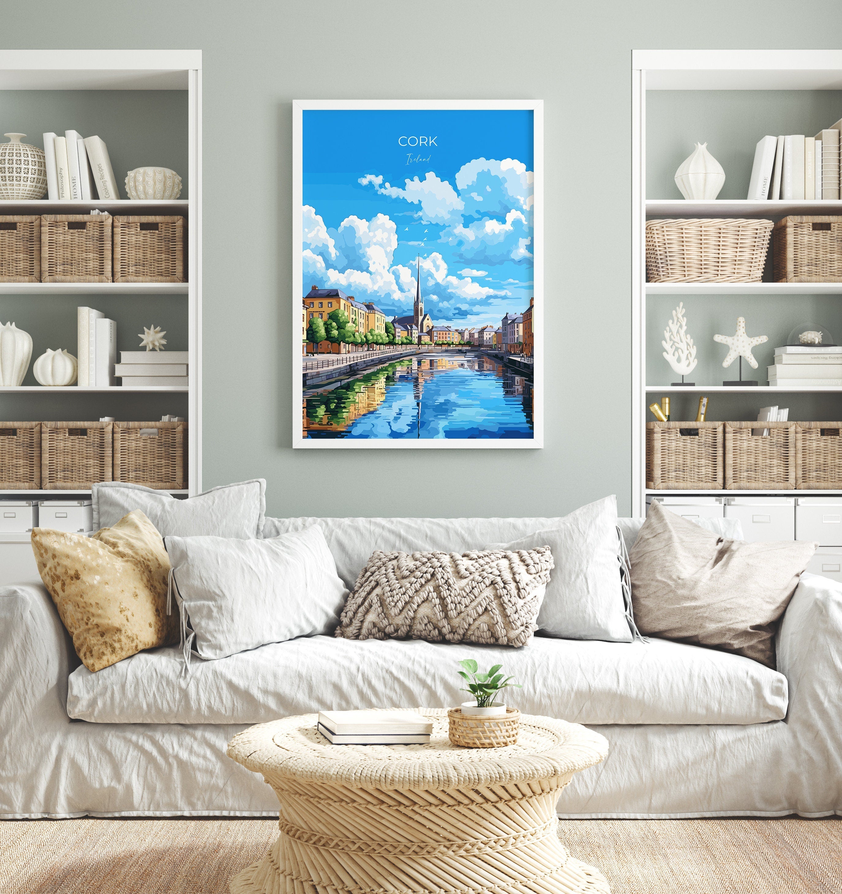 Cork Travel Poster Wall Art, Cork Travel Print, Ireland, Irish Art, Cork Art Lovers Gift, Wall Decor Print NQ Media Designs