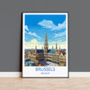 Brussels Wall Art Travel Poster, Travel Print of Brussels , Belgium Poster, Brussels Art Gift, Belgian Art Lovers Travel Gift NQ Media Designs
