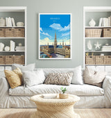 Brussels Wall Art Travel Poster, Travel Print of Brussels, Belgium Poster, Brussels Art Gift, Belgian Art Lovers Travel Gift NQ Media Designs