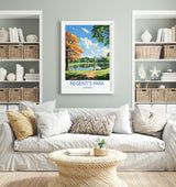 Regent's Park Travel Print Wall Art, Travel Poster of Regent's Park, London Poster, Regent's Park Gift, Regent's Park Art, London Art NQ Media Designs