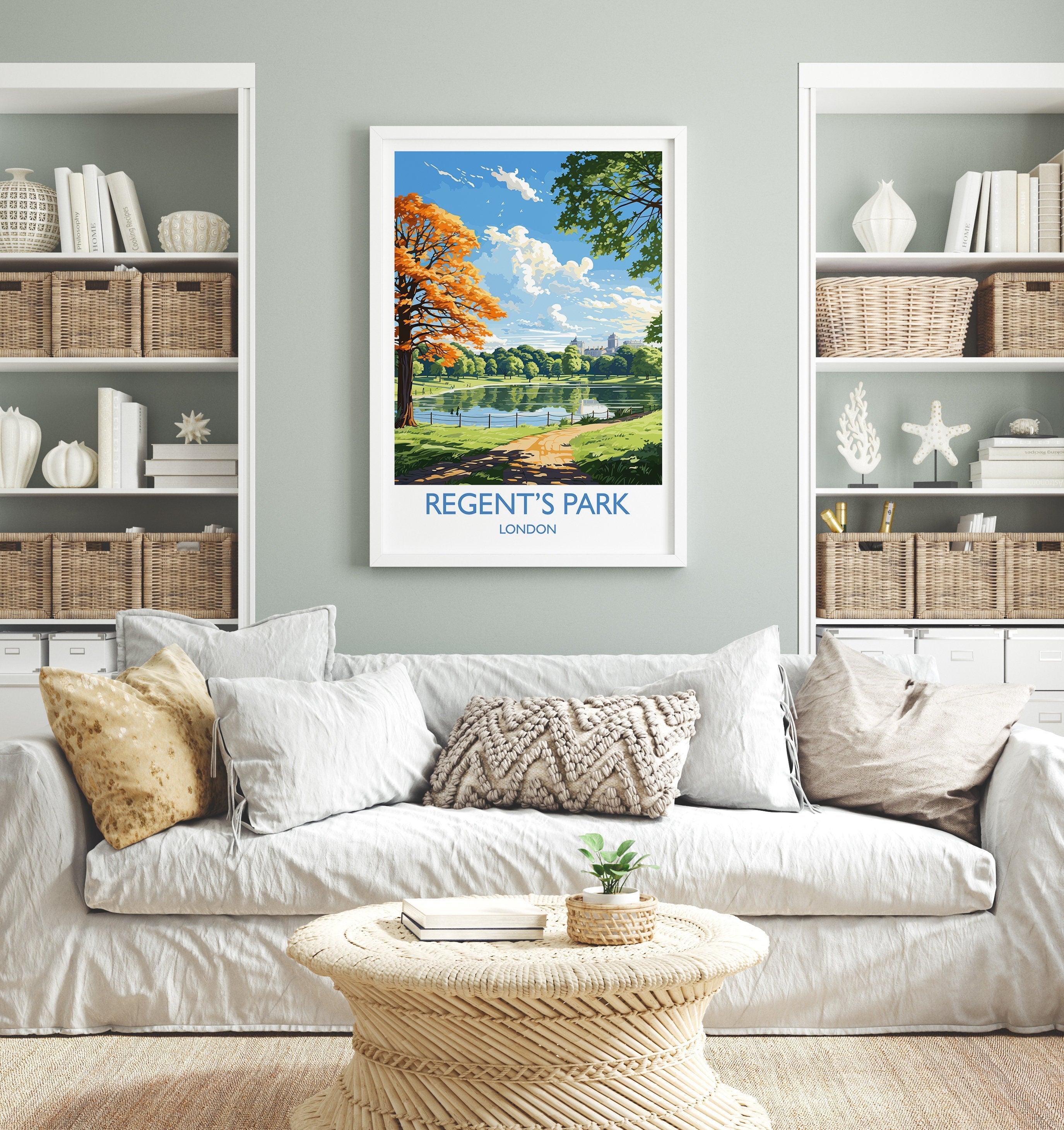 Regent's Park Travel Print Wall Art, Travel Poster of Regent's Park, London Poster, Regent's Park Gift, Regent's Park Art, London Art NQ Media Designs