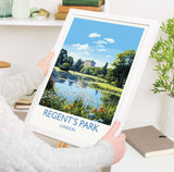 Regent's Park Travel Poster Wall Art, Travel Print of Regent's Park, London Poster, Regent's Park Gift, Regent's Park Art Lovers Gift NQ Media Designs