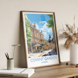 Covent Garden Travel Poster Wall Art, Travel Print of Covent Garden, London Poster, Covent Garden Gift, Covent Garden Art Lovers Gift NQ Media Designs