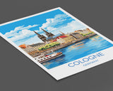 Cologne Travel Poster Wall Art, Travel Print of Cologne, Cologne Gift Art, Germany Wall Art Lover Gift NQ Media Designs
