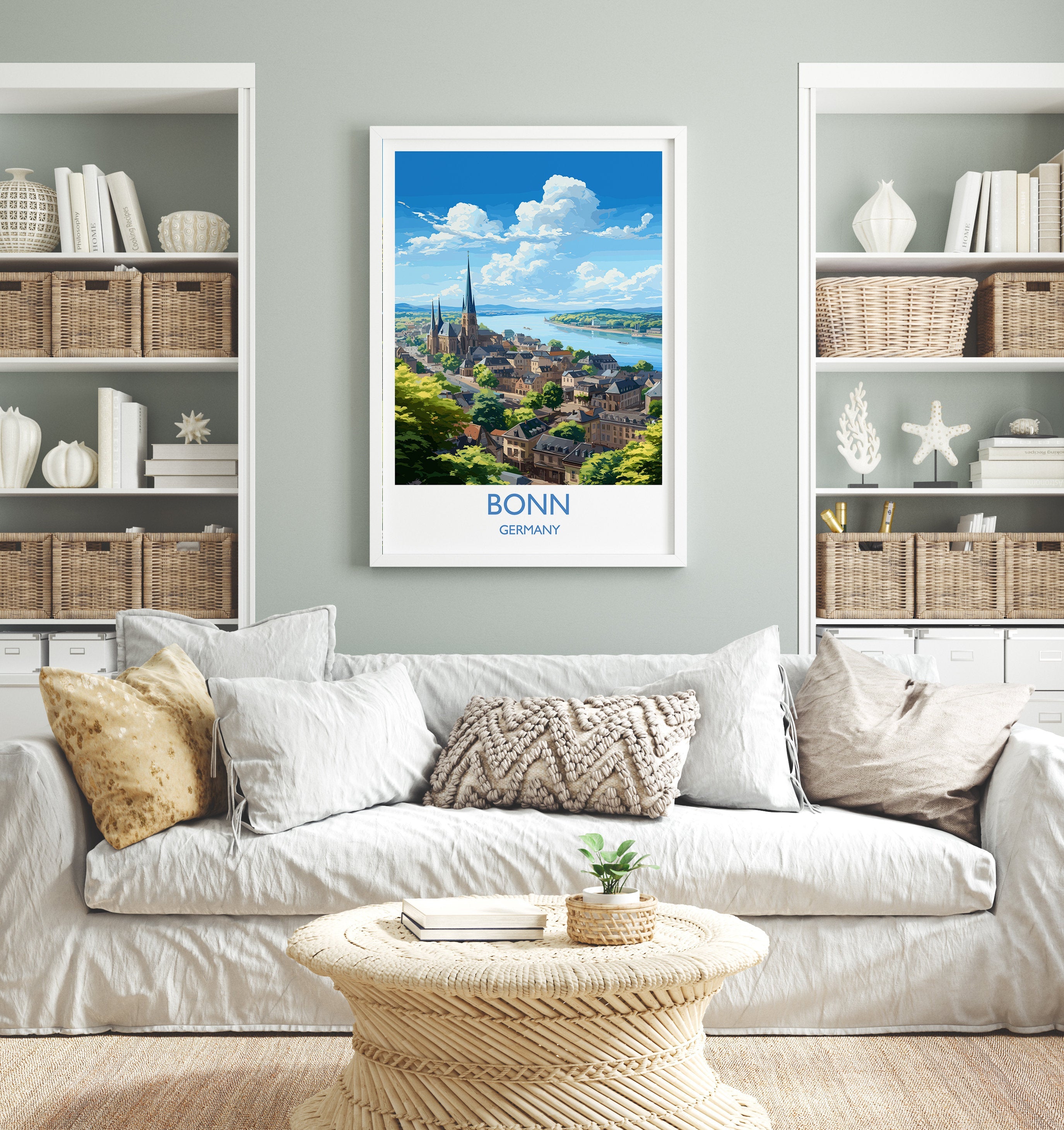 Bonn Travel Poster Wall Art, Travel Print of Bonn, Bonn Gift Art, Germany Wall Art Lover Gift NQ Media Designs