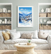 Courchevel Wall Art Travel Poster, Travel Print of Courchevel, Ski Poster, Courchevel Art Gift, French Ski Art lover Travel Gift