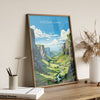Cheddar Gorge Travel Poster Wall Art, Travel Print of Cheddar Gorge, Somerset, England, Cheddar Gorge Art Lovers Gift, Somerset Gift