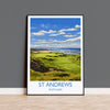 St Andrews Travel Poster Wall Art, Travel Print of St Andrews, Scotland, St Andrews Golf Art Lovers Gift, St Andrews Gift