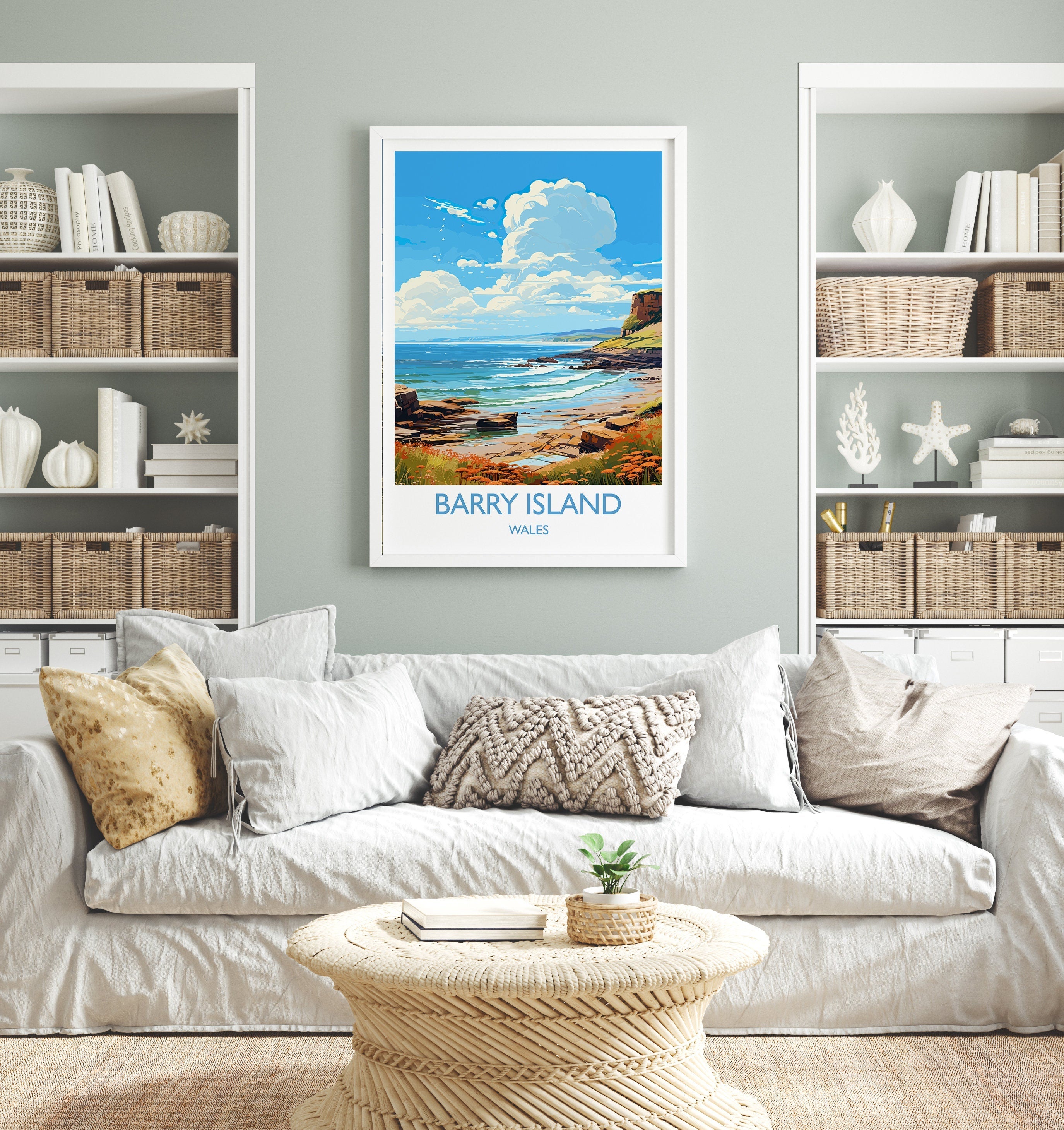 Barry Island Travel Print Wall Art, Barry Island Travel Poster, Wales, Welsh Art, Barry Island Gift, Wall Art Print NQ Media Designs