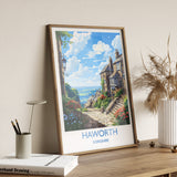 Haworth PrintTravel Wall Art, Travel Poster of Haworth, Haworth Village Art Print, Yorkshire Wall Print, Yorkshire Gift NQ Media Designs