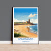 Longsands Travel Print Wall Art, Travel Poster of Longsands, Tynemouth Art Gift, England, Longsands Art Lovers Gift, NQ Media Designs