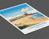 Longsands Travel Print Wall Art, Travel Poster of Longsands, Tynemouth Art Gift, England, Longsands Art Lovers Gift, NQ Media Designs