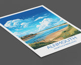 Alnmouth Travel Print Wall Art, Travel Poster of Alnmouth, Northumberland Art Gift, England, Alnmouth Art Lovers Gift, NQ Media Designs