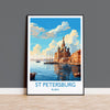 St Petersburg Travel Print, Travel Poster of St Petersburg, Russia, City of St Petersburg,Russia Art Gift,St Petersburg Wall Art Print NQ Media Designs