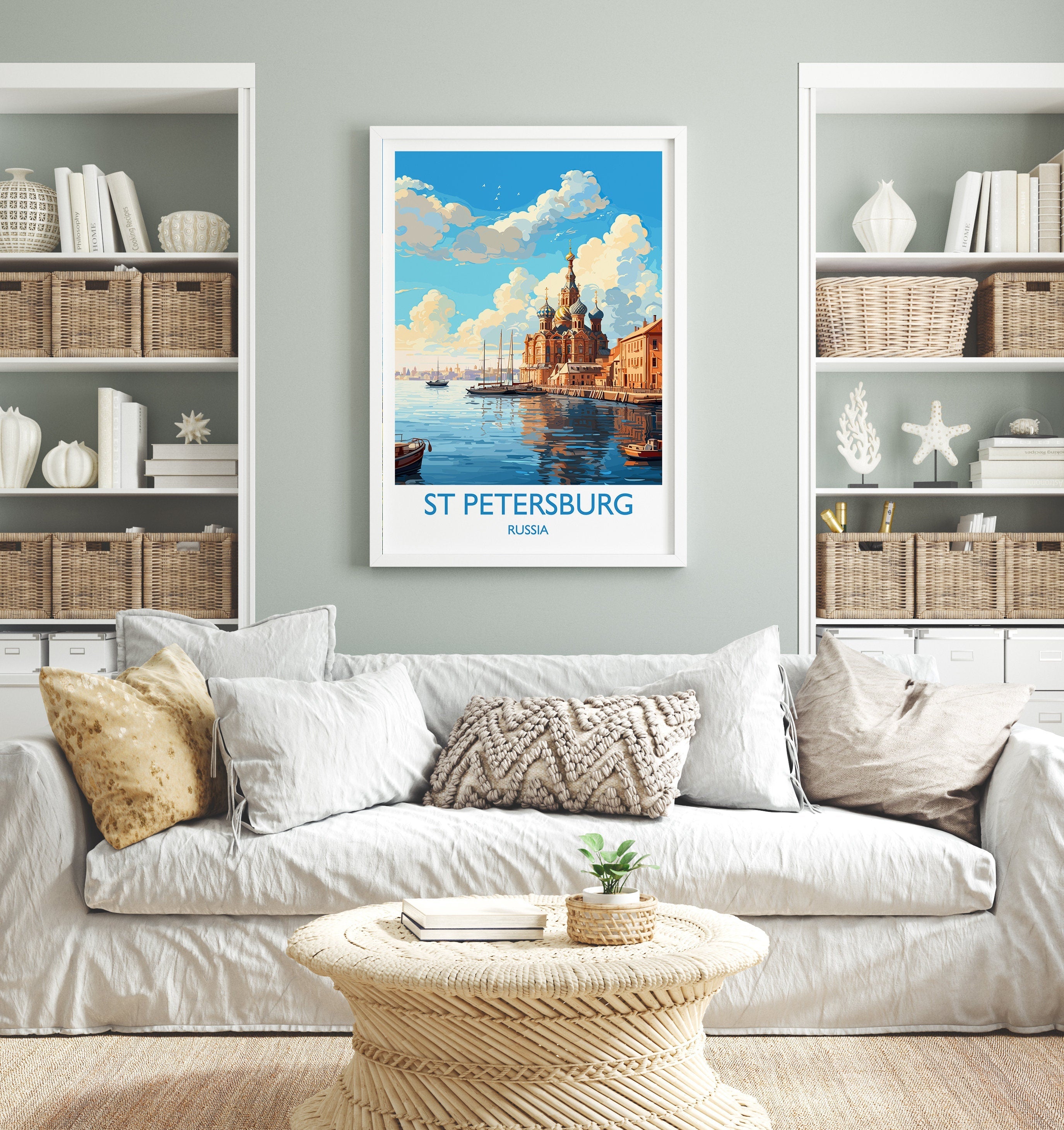 St Petersburg Travel Print, Travel Poster of St Petersburg, Russia, City of St Petersburg,Russia Art Gift,St Petersburg Wall Art Print NQ Media Designs