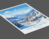 Courchevel Wall Art Travel Poster, Travel Print of Courchevel, Ski Poster, Courchevel Art Gift, French Ski Art lover Travel Gift