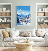 Courchevel Travel Print Wall Art, Travel Poster of Courchevel, Ski Poster, Courchevel Art Gift, French Ski Art lover Travel Gift NQ Media Designs