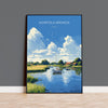 Norfolk Broads Print Wall Art, Travel Poster of Norfolk Broads, England, Norfolk Broads Art Gift, English Countryside Art Lovers Gift NQ Media Designs