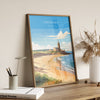 Longsands Travel Poster Wall Art, Travel Print of Longsands, Tynemouth Art Gift, England, Longsands Art Lovers Gift,