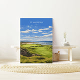 St Andrews Travel Poster Wall Art, Travel Print of St Andrews, Scotland, St Andrews Golf Art Lovers Gift, St Andrews Gift NQ Media Designs