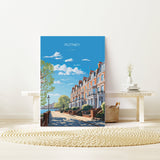 Putney Wall Art Travel Poster, Travel Print of Putney, London Poster, Putney Art Gift, London Art UK Travel Gift NQ Media Designs