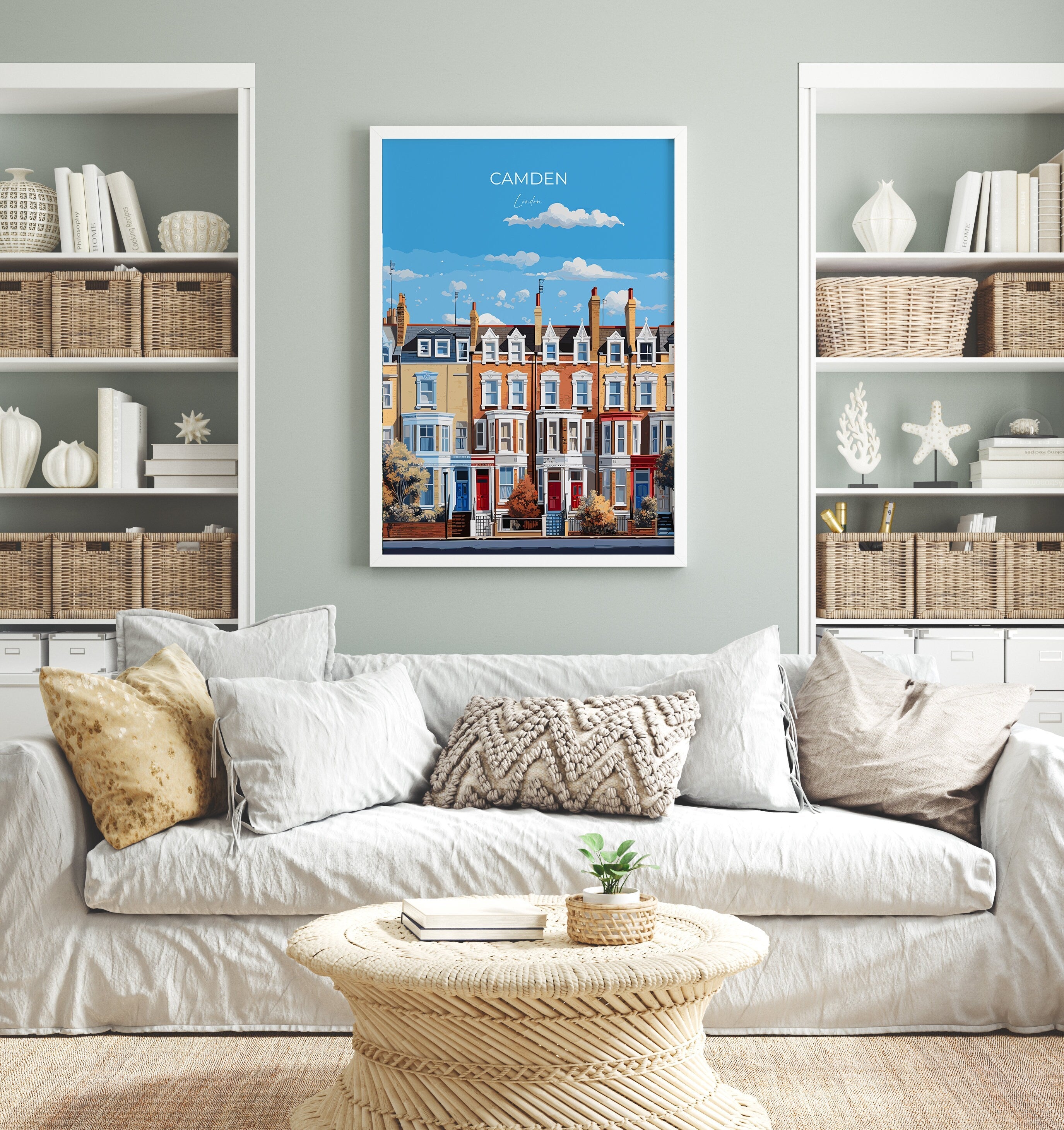 Camden Travel Poster Wall Art, Travel Print of Camden, London Poster, Camden Gift, Camden Art, London Art Lovers UK Travel Gift NQ Media Designs