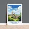 Cirencester Travel Print Wall Art, Travel Poster of Cirencester, Cirencester Art Gift, English Countryside Art Lovers Gift,