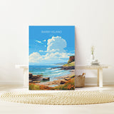 Barry Island Travel Poster Wall Art, Barry Island Travel Print, Wales, Welsh Art, Barry Island Gift, Wall Art Print NQ Media Designs