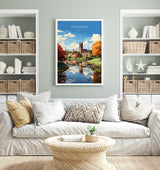 Worcester Poster Travel Wall Art, Travel Print of Worcester, Worcester Art Gift, England, English Countryside Art Lovers Gift, NQ Media Designs
