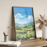 Haslingden Travel Print Wall Art, Travel Poster of Haslingden, Rossendale Art Gift, England, English Countryside Art Lovers Gift, NQ Media Designs