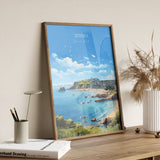 Jersey Travel Print, Travel Poster of Jersey, Channel Islands, Jersey Art Lovers Gift, Jersey Wall Art Print NQ Media Designs