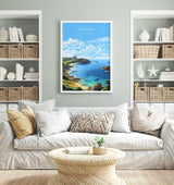 Guernsey Travel Print, Travel Poster of Guernsey, Guernsey Art Lovers Gift, Channel Islands, Wall Art Print NQ Media Designs