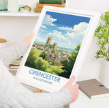 Cirencester Travel Print Wall Art, Travel Poster of Cirencester, Cirencester Art Gift, English Countryside Art Lovers Gift, NQ Media Designs