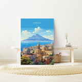Naples Travel Print, Travel Poster of Naples , Italy, City of Naples, Italy Art Lovers Gift, Naples Wall Art Print NQ Media Designs