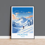 Morzine Wall Art Travel Poster, Travel Print of Morzine , Ski Poster, Morzine Art Gift, France Ski Art Travel Gift NQ Media Designs