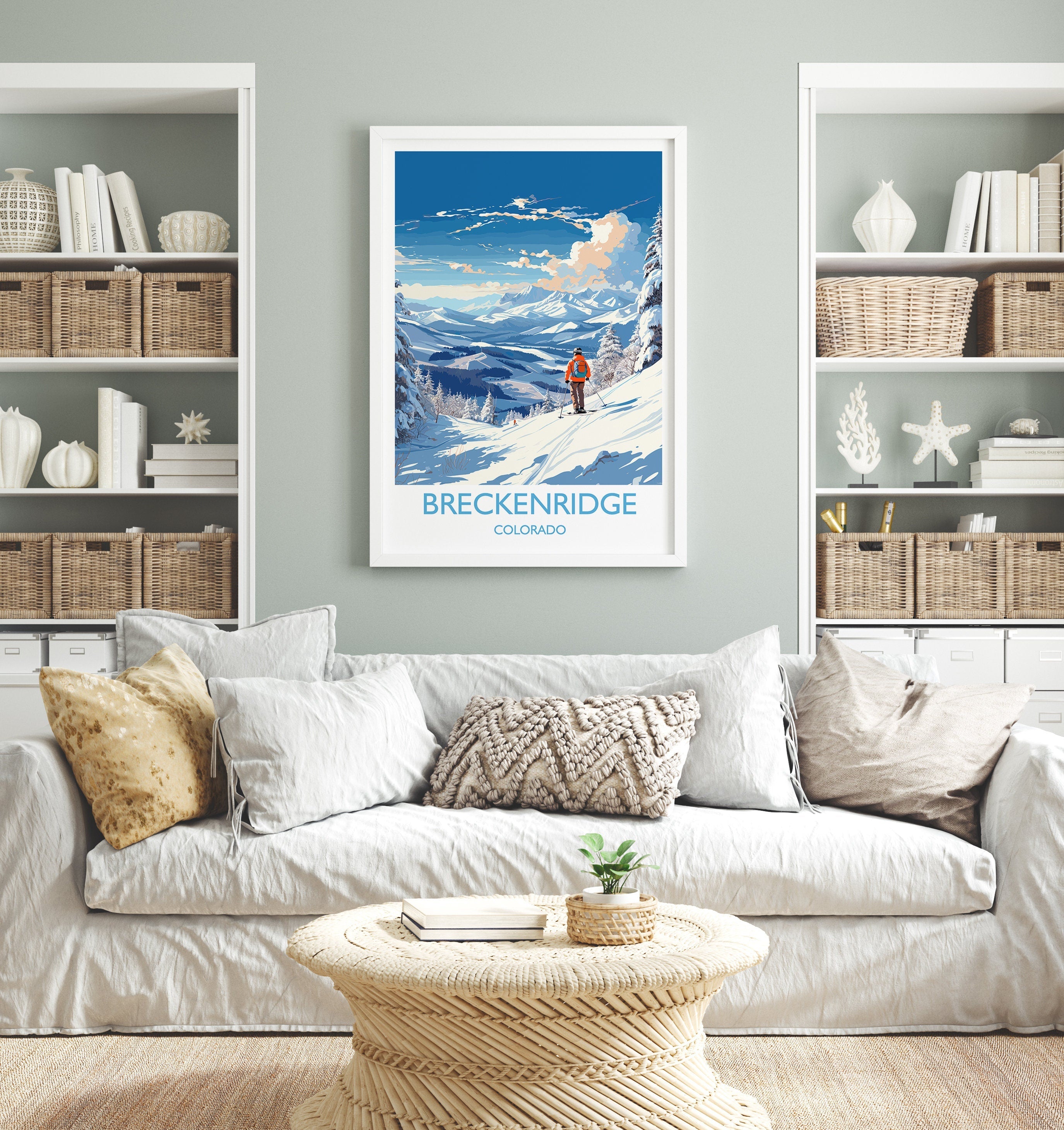 Breckenridge Travel Poster Wall Art, Travel Print of Breckenridge, Colorado, USA, Breckenridge Art Lovers Gift NQ Media Designs