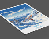 Vail Travel Poster Wall Art, Travel Print of Vail, Colorado, USA, Vail Art Lovers Gift NQ Media Designs
