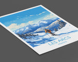 Les Arcs Wall Art Travel Poster, Travel Print of Les Arcs , Ski Poster, Les Arcs Art Gift, France Ski Art Travel Gift NQ Media Designs