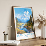 British Columbia Wall Art Travel Poster, Travel Print of British Columbia, British Columbia Art Lovers Gift, Canada Art Travel Gift NQ Media Designs