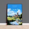 Helmsley Travel Poster, Travel Print of Helmsley, Yorkshire Gift, England, North Yorkshire Art, Helmsley Gift, Wall Art Lovers Print