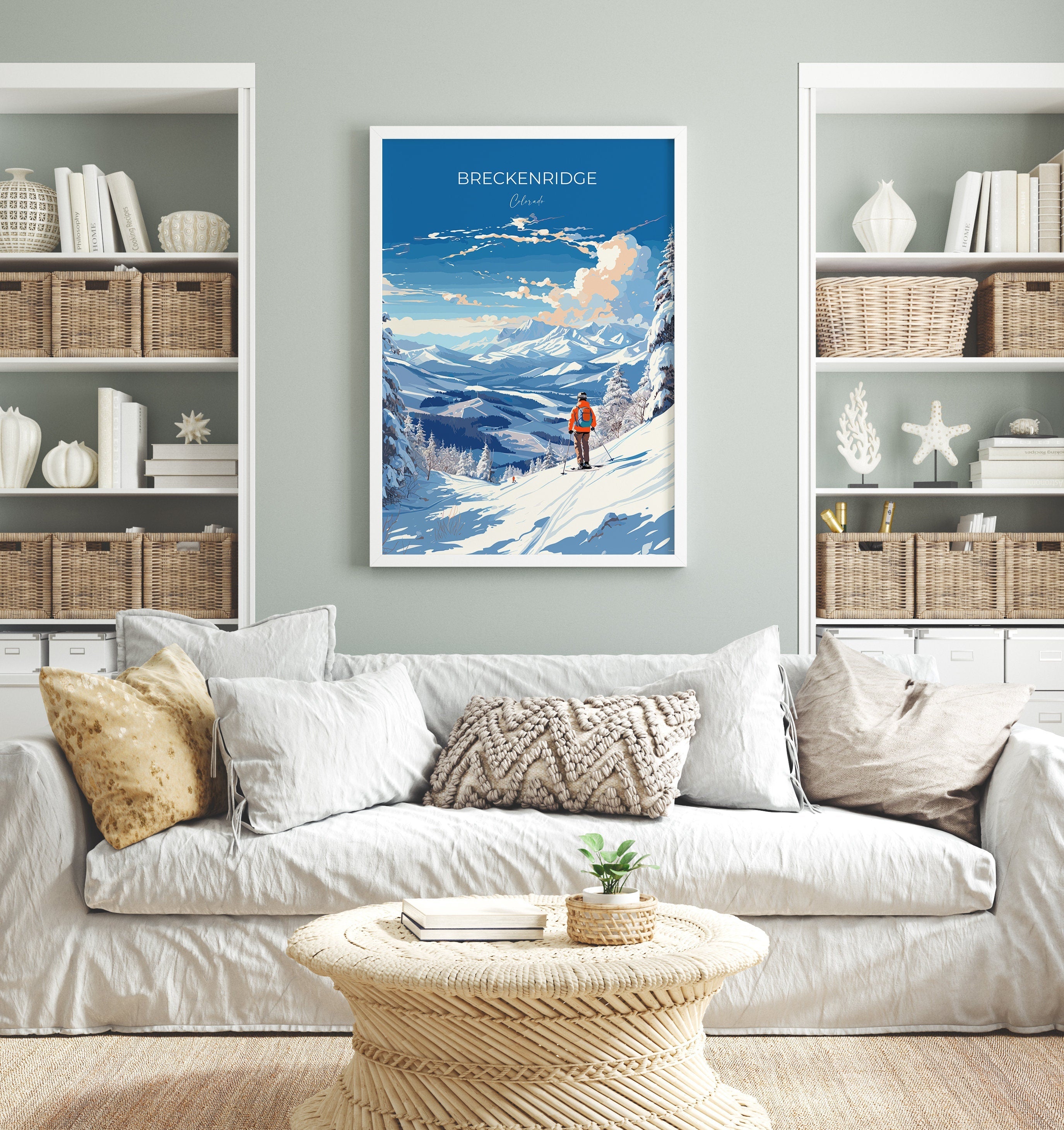 Breckenridge Travel Poster Wall Art, Travel Print of Breckenridge, Colorado, USA, Breckenridge Art Lovers Gift NQ Media Designs