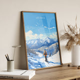 Les Arcs Wall Art Travel Poster, Travel Print of Les Arcs , Ski Poster, Les Arcs Art Gift, France Ski Art Travel Gift NQ Media Designs