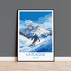 La Plagne Wall Art Travel Poster, Travel Print of La Plagne, Ski Poster, La Plagne Art Gift, France Ski Art Travel Gift