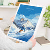 La Plagne Wall Art Travel Poster, Travel Print of La Plagne, Ski Poster, La Plagne Art Gift, France Ski Art Travel Gift