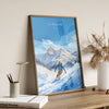 La Plagne Wall Art Travel Poster, Travel Print of La Plagne, Ski Poster, La Plagne Art Gift, France Ski Art Travel Gift